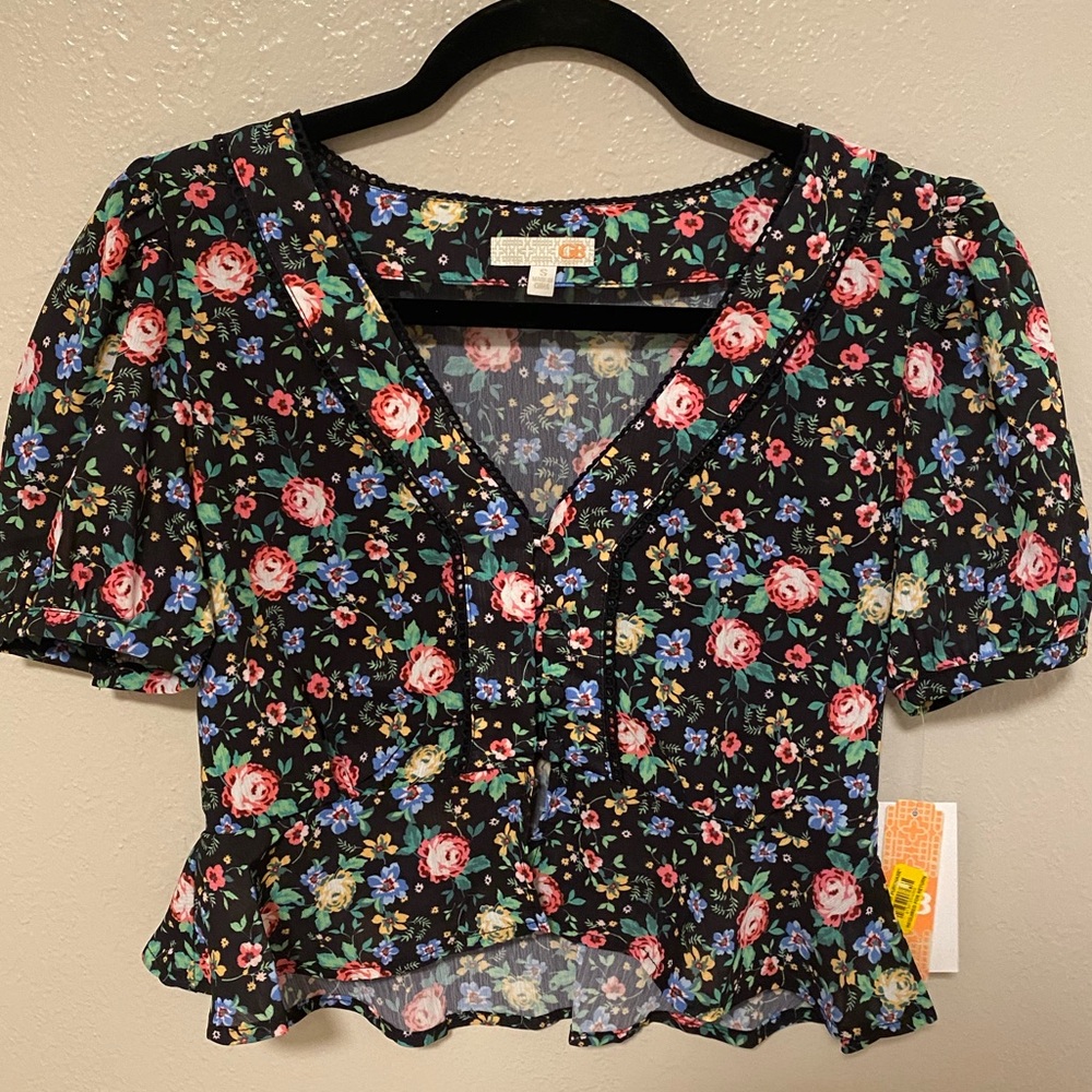 Brand New Gianni Bini S Floral Crop Top